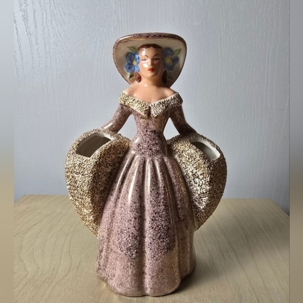 Vintage Ceramic Lady Figurine with Hat